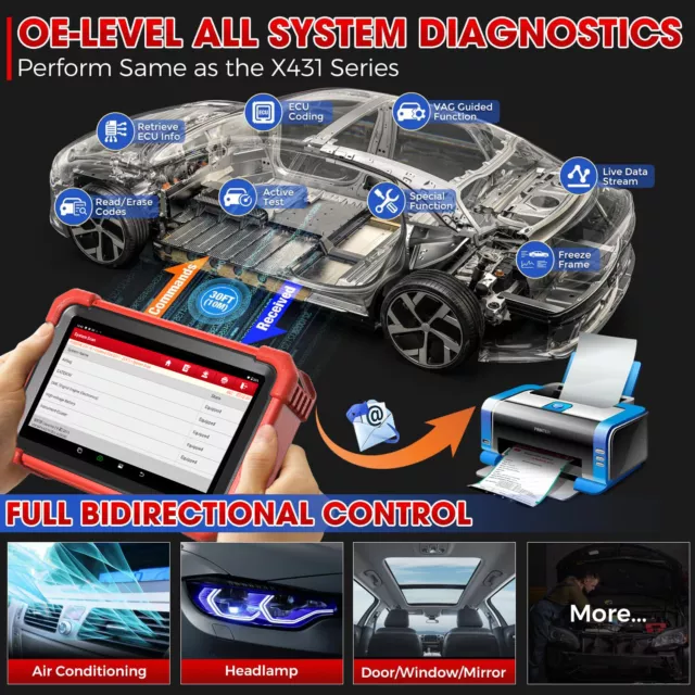 2024 LAUNCH X431 CRP919X BT KFZ OBD2 Diagnosegerät ALLE System ECU Key Coding DE 3