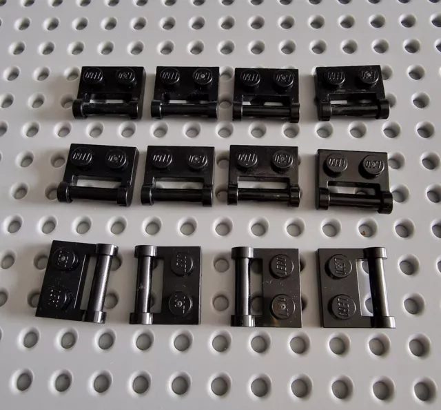 LEGO Platte mit Griff 12 stk schwarz black Plate Modified 1x2 48336 A030