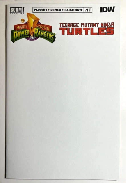 MM Power Rangers Teenage Mutant Ninja Turtles 1 Blank Sketch Variant NM 2019