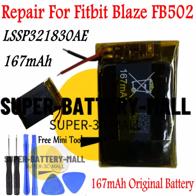 167mAh FB502 LSSP321830AE Battery for Fitbit Blaze Smart Fitness Watch