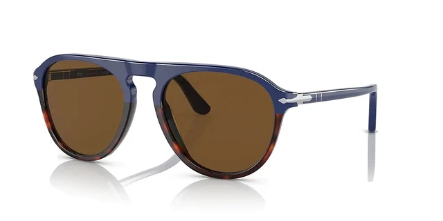 Persol 0PO3302S 117857 Blue-Havana/Brown Polarized Pilot Unisex Sunglasses Persol 0PO3302S 117857 Blue-Havana/Brown Polarized Pilot Unisex Sunglasses