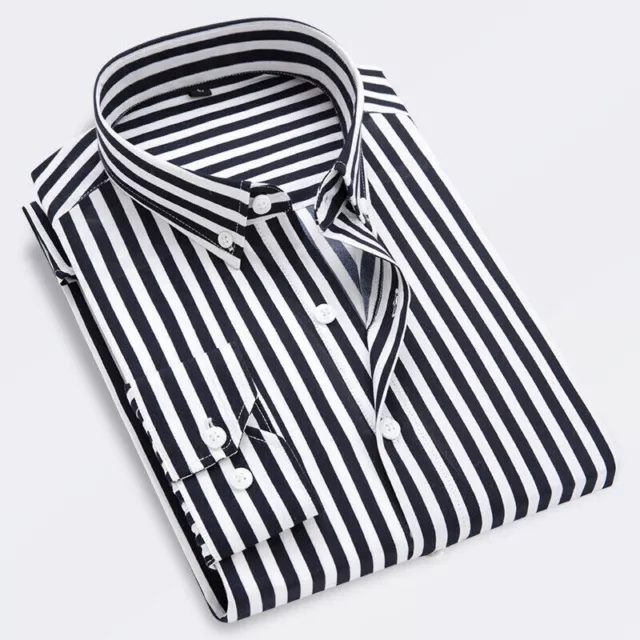 Camicia Uomo Manica Lunga no stiro Bianca-Nera Elegante per Feste