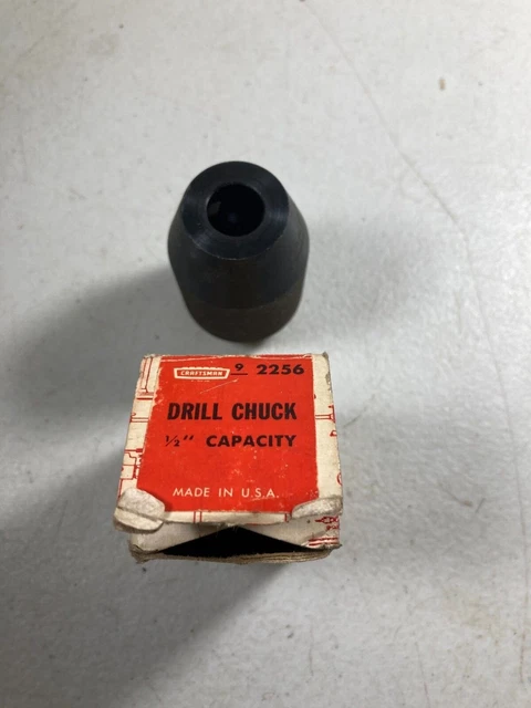  VINTAGE CRAFTSMAN 1/2" KEYLESS CHUCK 9-2256 USA IN BOX Threaded 1/2"-20