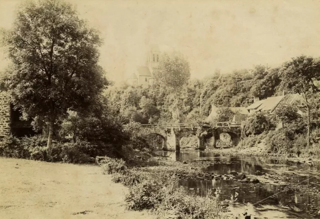 France Normandie Saint Ceneri le Gerei pont ancienne Photo Neurdein 1890
