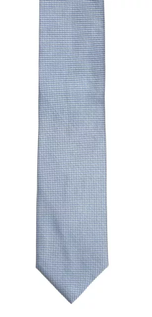 Brioni Mens Silk Grey Teal Geometric Tie 37767