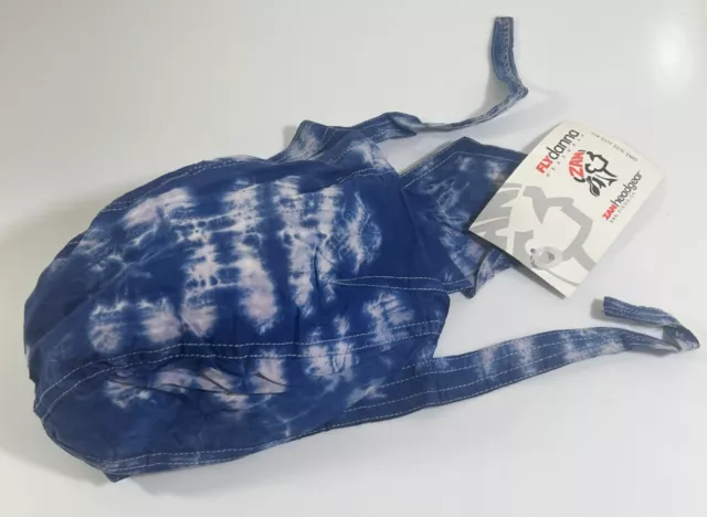 Zan Headgear Tank Tie Dye Flydanna Cruiser Motorcycle Headwear-Blue / One Size