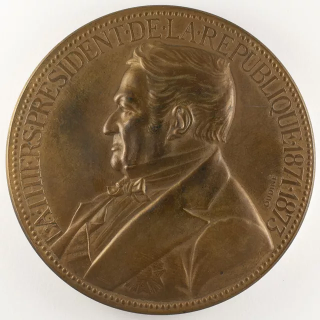 Médaille Adolphe Thiers - Président de la République - Signée par E.-A. Oudiné