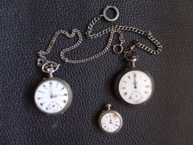 lot Ancienne Montre à Gousset avec chaine