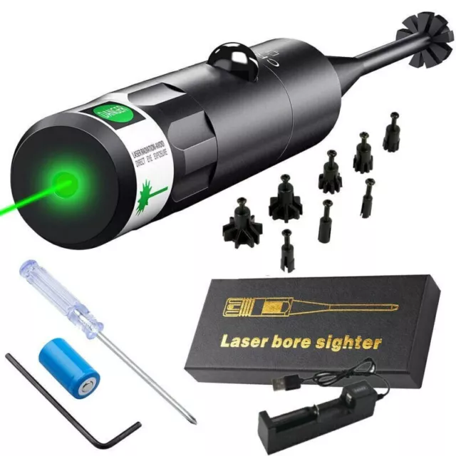 Hunting Green Dot Laser Bore Sight .22 - .50 Caliber Bore Sighter For Rifle Gun