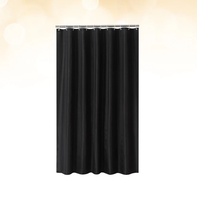1 pieza cortina de ducha monocromática negra impermeable baño poliéster