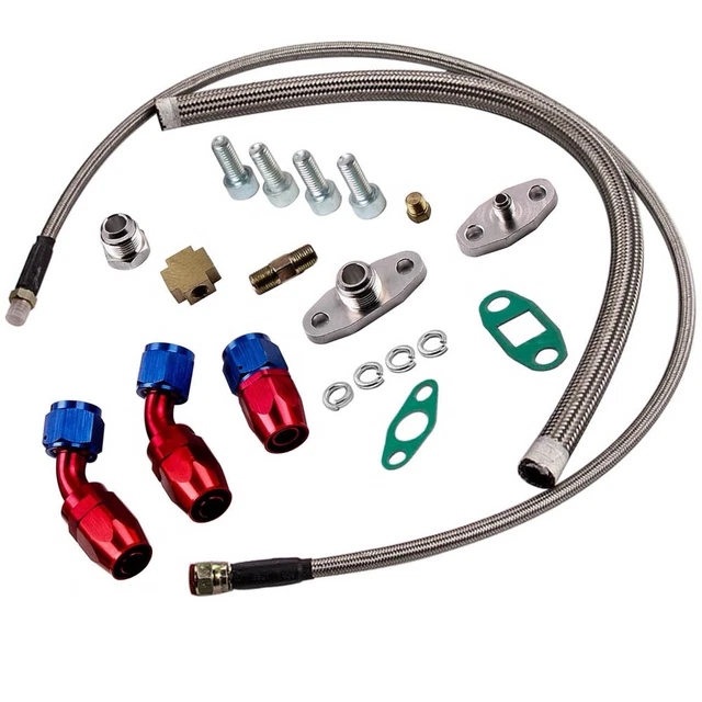 TURBO TURBOCHARGER OIL Feed Return Drain Line Pipe Kit T3 T4 T70 T66