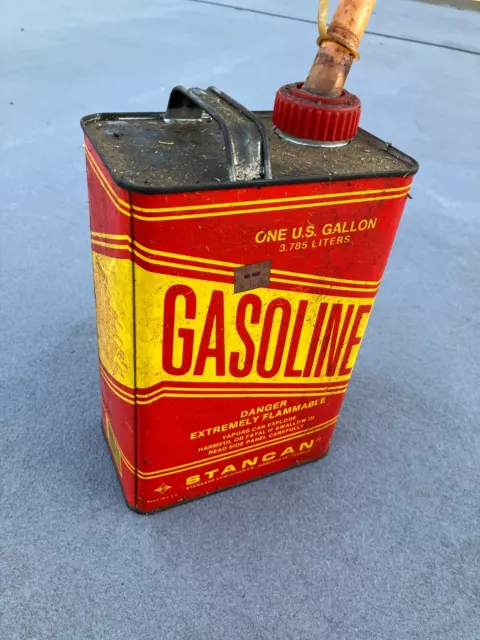 Vintage  1 Gallon Metal Gas Can by Stancan