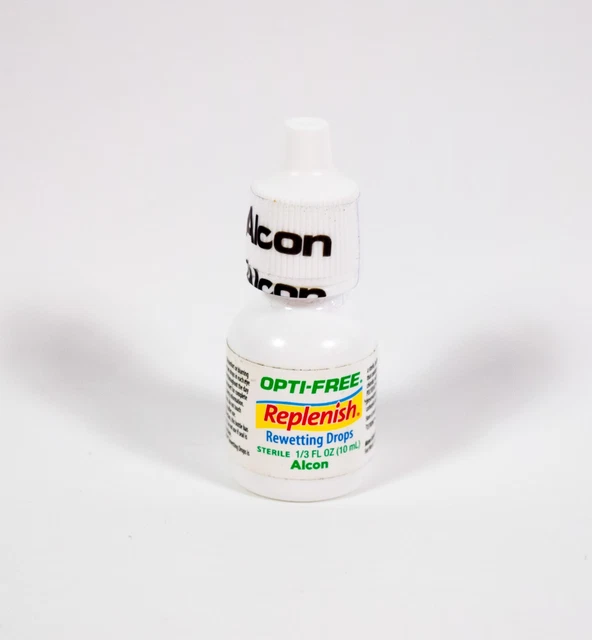 1 OPTI-FREE Replenish REWETTING DROPS Alcon 1/3oz moisturizes 10ml 02/29/2024