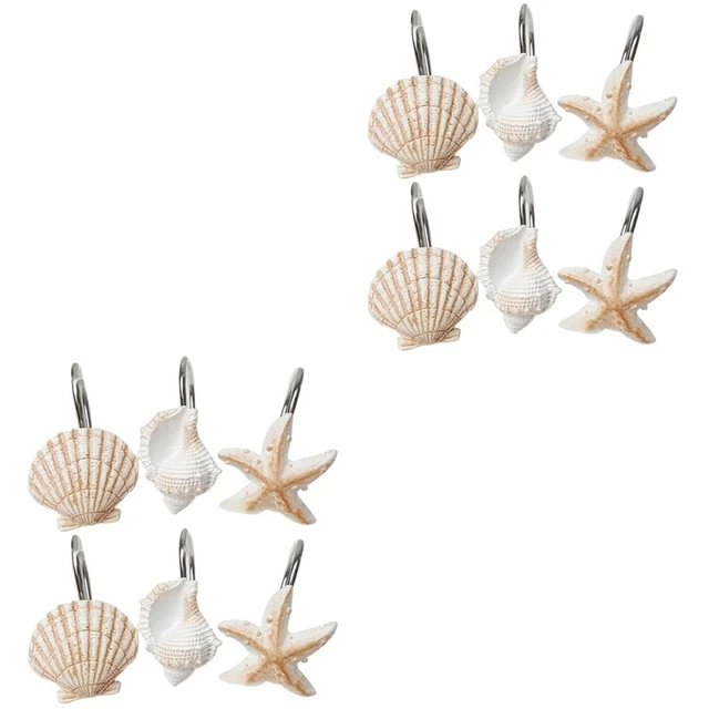 24 anillos de cortina surtidos ganchos de cortina decorativos para ducha