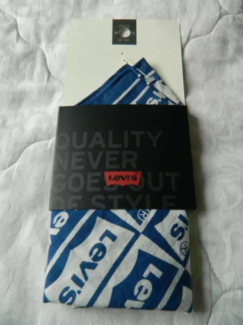 New Blue Levi's Original Vintage Style  Bandana,  Scarf Neckerchief Face Mask