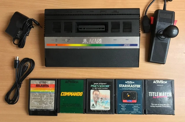 Atari 2600 Junior Console + 5 Games - Complete Setup