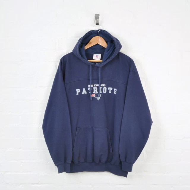 Vintage NFL New England Patriots Hoodie Navy Large