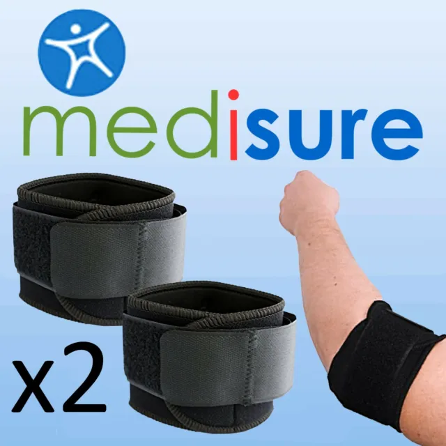 2 x Adjustable Tennis Elbow Support Strap Golf Sports Compression Brace One Size