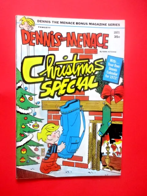 vtg - DENNIS THE MENACE CHRISTMAS SPECIAL Comic Book - Golf Cover - #99 - 1971