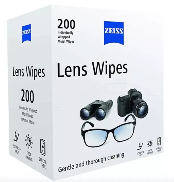 Zeiss Optical Moist Lens Cleaning Wipe Glasses Camera Phone Screen 1 to 750 Wipe