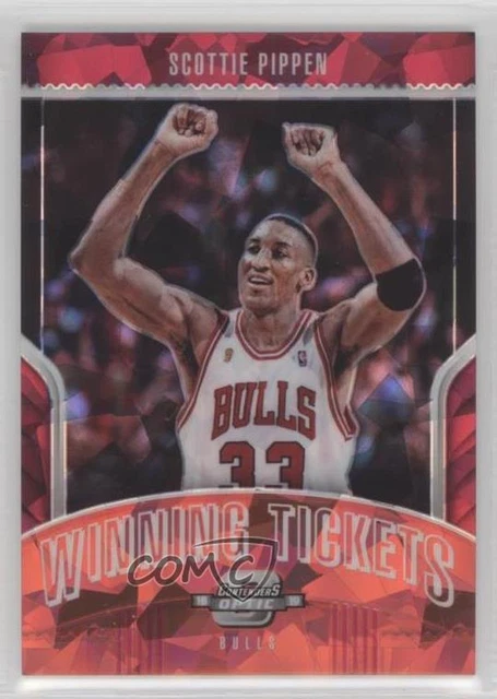 2018 Contenders Optic Winning Tickets Prizms Red Cracked Ice Scottie Pippen HOF