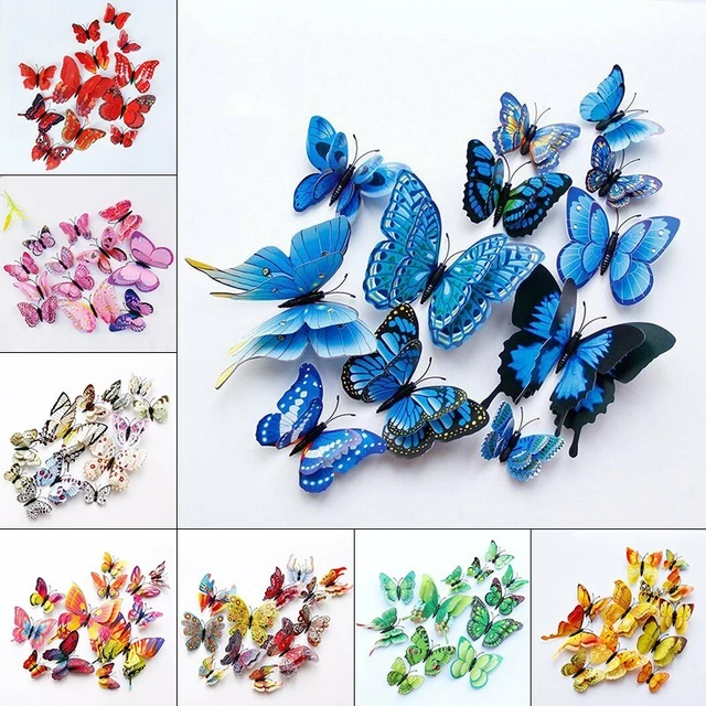 Schöne PVC Schmetterling Wandkunst Aufkleber - sicher und einfach aufzutragen (
