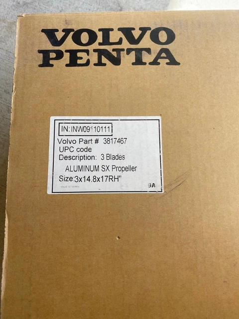 Volvo Penta SX 3X14.8X17 RH Propeller-Blade OEM 3817467 RH-NEW IN BOX