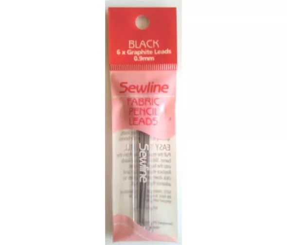 Premium Quality Sewline Mechanical Fabric Pencil Black Refill Leads 6 pack