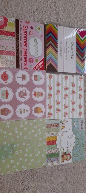 Lote mixto de hojas para hacer tarjetas 6 x 6.
