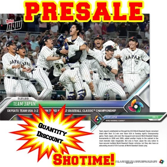 TEAM JAPAN / SHOHEI OHTANI 2023 World Baseball Classic Topps NOW WBC
