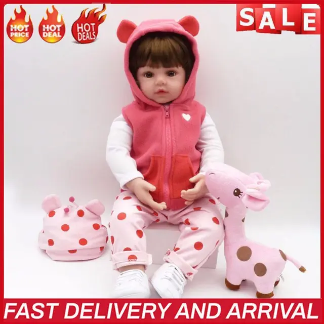 48cm Simulation Soft Silicone Reborn Doll Girl Playmate Toy Newborn Baby Dolls