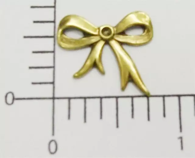 29403          3 Pc  Brass Oxidized Small Victorian Bow NR Jewelry Finding