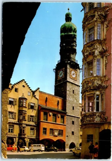 Postcard - Old Town Hall and City Tower - Innsbruck, Austria