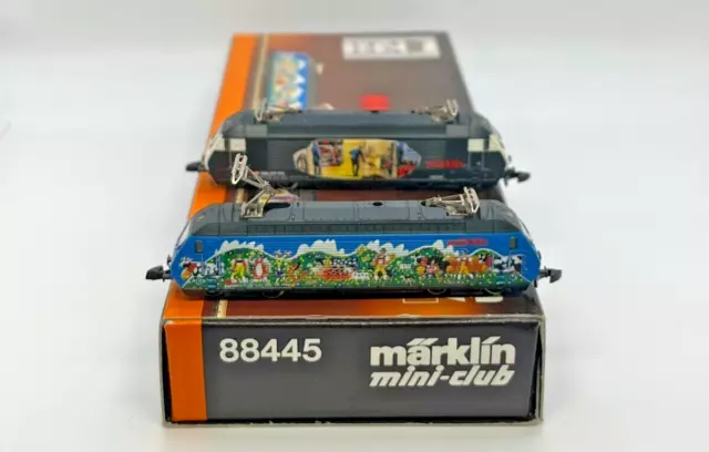 Z Scale Marklin Mini-Club 88445 Set Of 2 Electric Locomotive Original Box