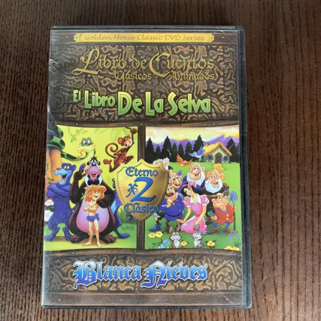 Libro De Cuentos Clasicos Animados El Libro De La Selva Y Blanca Niebes DVD