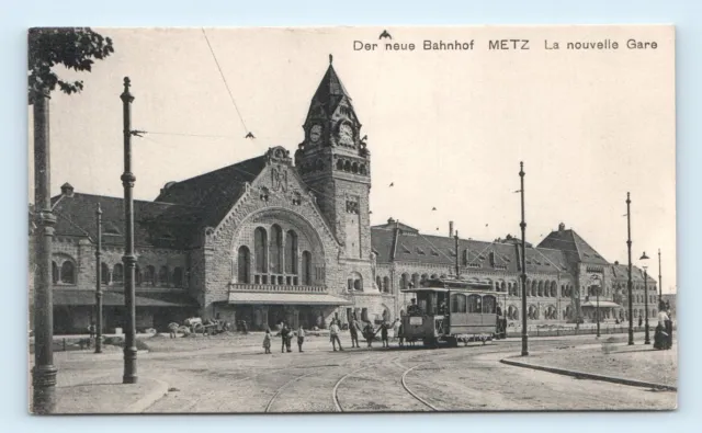 Der neue Bahnhof METZ La nouvelle Gare LUXEMBOURG Postcard