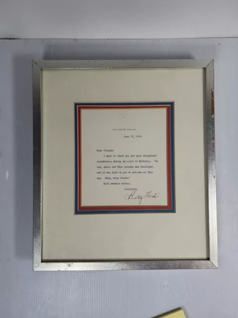 Original Signature Letter Former First Lady Betty Ford June 15, 1976 #SA