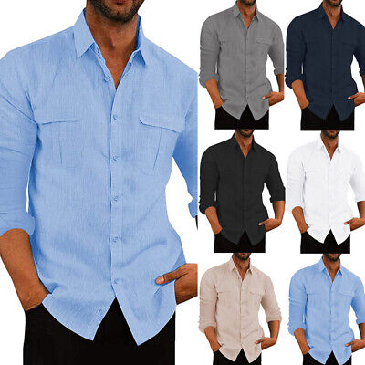 Camicia di lino Robert Talbott Uomo Vestiti Top e t-shirt Camicie Camicie semplici Bianca Camicie semplici 