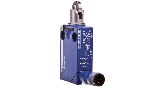 Endschalter 1R 1Z Metalldrücker mit Sprungfunktion und Metallrolle M12 5 /T1DE