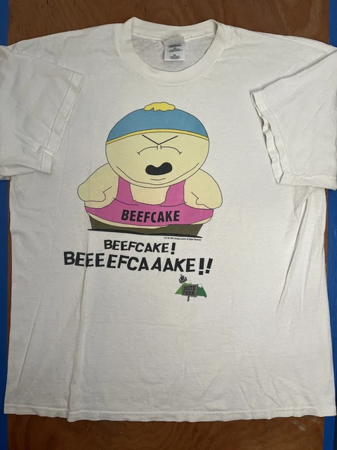 1997 VINTAGE SOUTH Park Eric Cartman Beefcake shirt size XL Comedy 