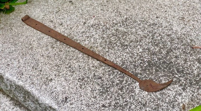 Extra Large Antique Hand-Forged Strap Hinge UNUSUAL DESIGN 28"
