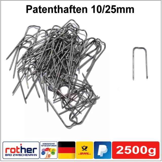 Patenthaften Haften Krampen Römer Adventskranz Mooshaften Basteln 10x25mm 2,5Kg