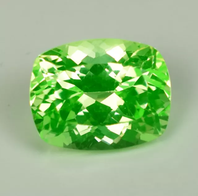 11,85 ct AAA Tourmaline verte naturelle certifiée GIE taille coussin pierre...