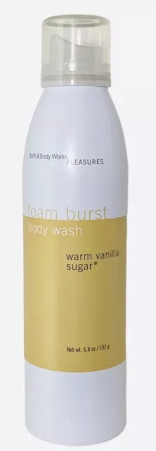 Bath & Body Works WARM VANILLA SUGAR Foam Burst Body Wash 6.8 oz NEW & RARE