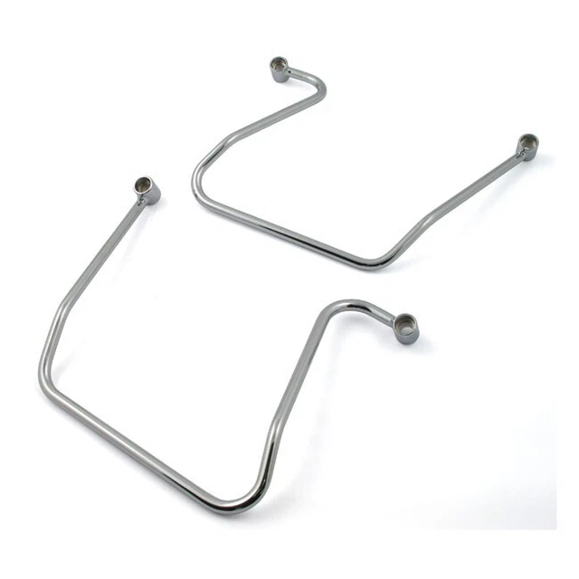 2006-2008 HARLEY FXDWG DYNA WIDE GLIDE Chrome Saddlebag Support Brackets: 517788