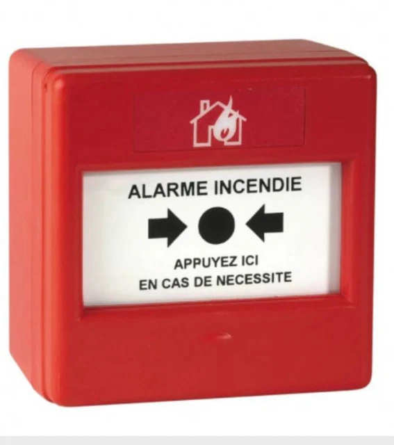 Bouton Déclencheur Manuel Neutronic 1 Contact Rouge - Étanche Avec Capot - Neuf