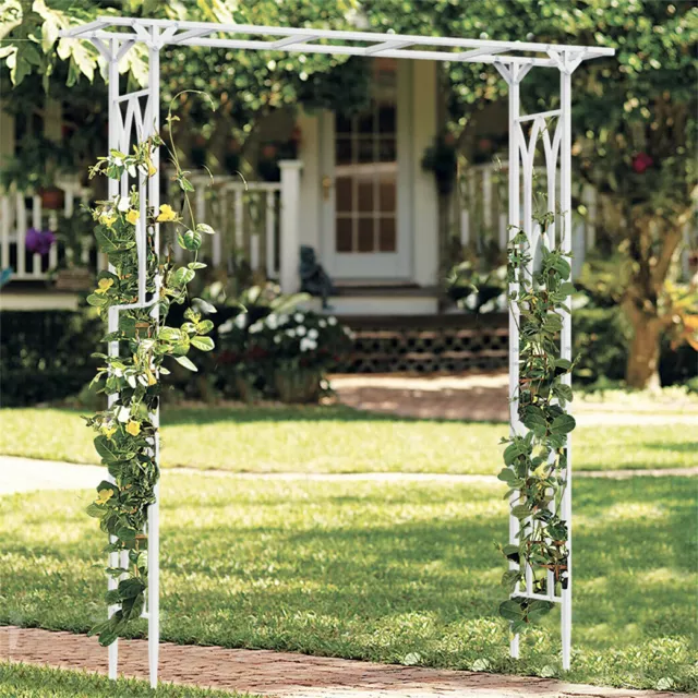 Strong Metal Wedding Arch Garden Climbing Plants Support Archway Pergola Trellis