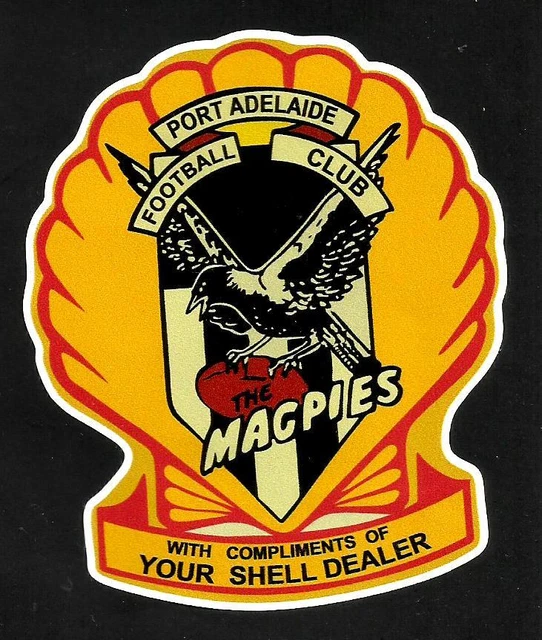 PORT ADELAIDE VINYL DECAL STICKER SHELL DEALER Petrol SANFL vfl afl THE MAGPIES EUR 2,93