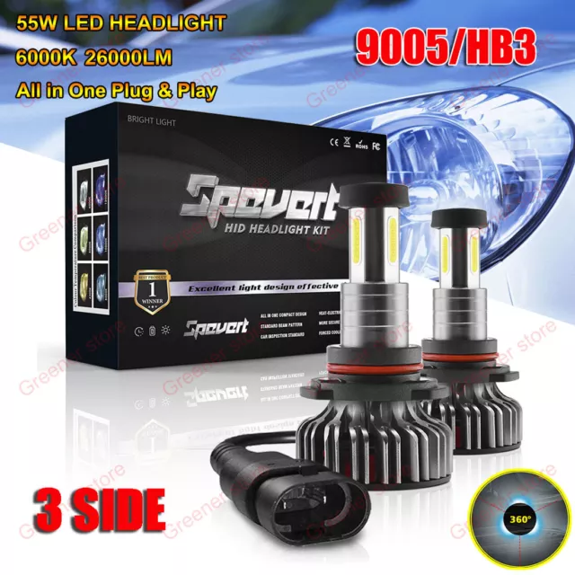 360° 110W 9005 HB3 Voiture LED Ampoule Phare Feux Lampe Kit 30000LM 6000K Xénon