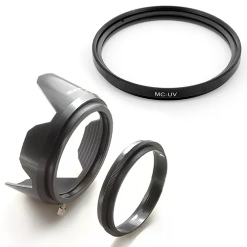 52mm DC-bN Lens Hood, MCUV Filter for Panasonic Lumix DMC-G1,GH1,GF1,G10,G2,GH2